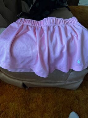 Light Pink Athletic Shorts with Reflective Logo